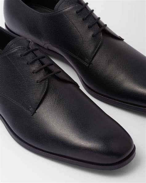 prada saffiano derby|Prada Saffiano Leather Derby Shoes .